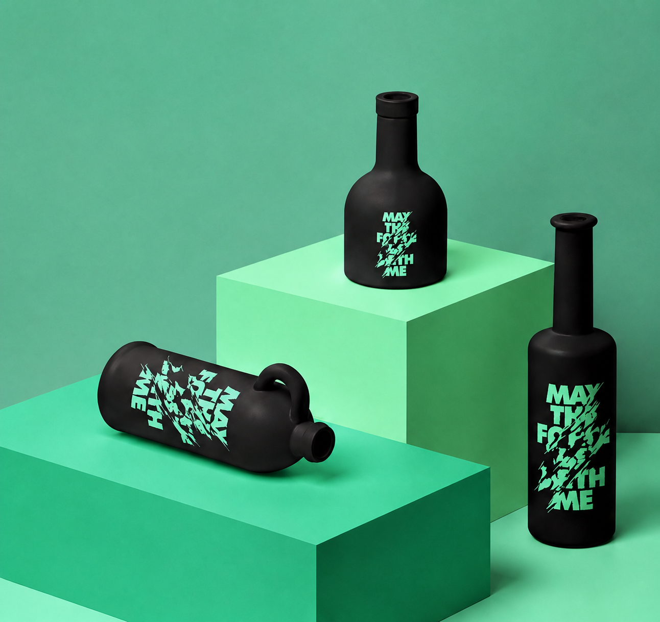 Ceramic Bottles Mockup